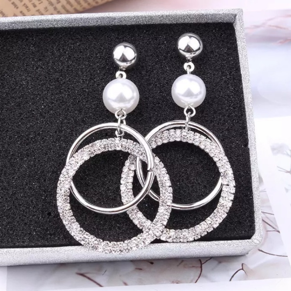 Pearl Cubic Zirconia Earrings